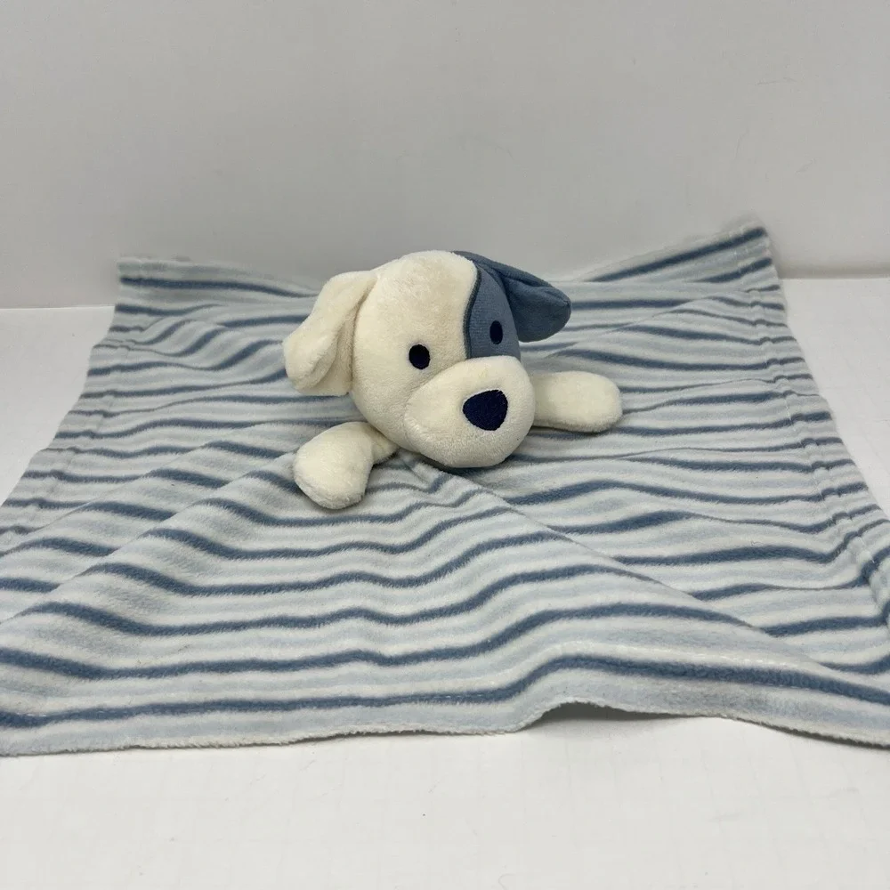 Chickpea Pajama Plush Dog Lovey Security Blanket Blue Striped 14x14 Baby comfort